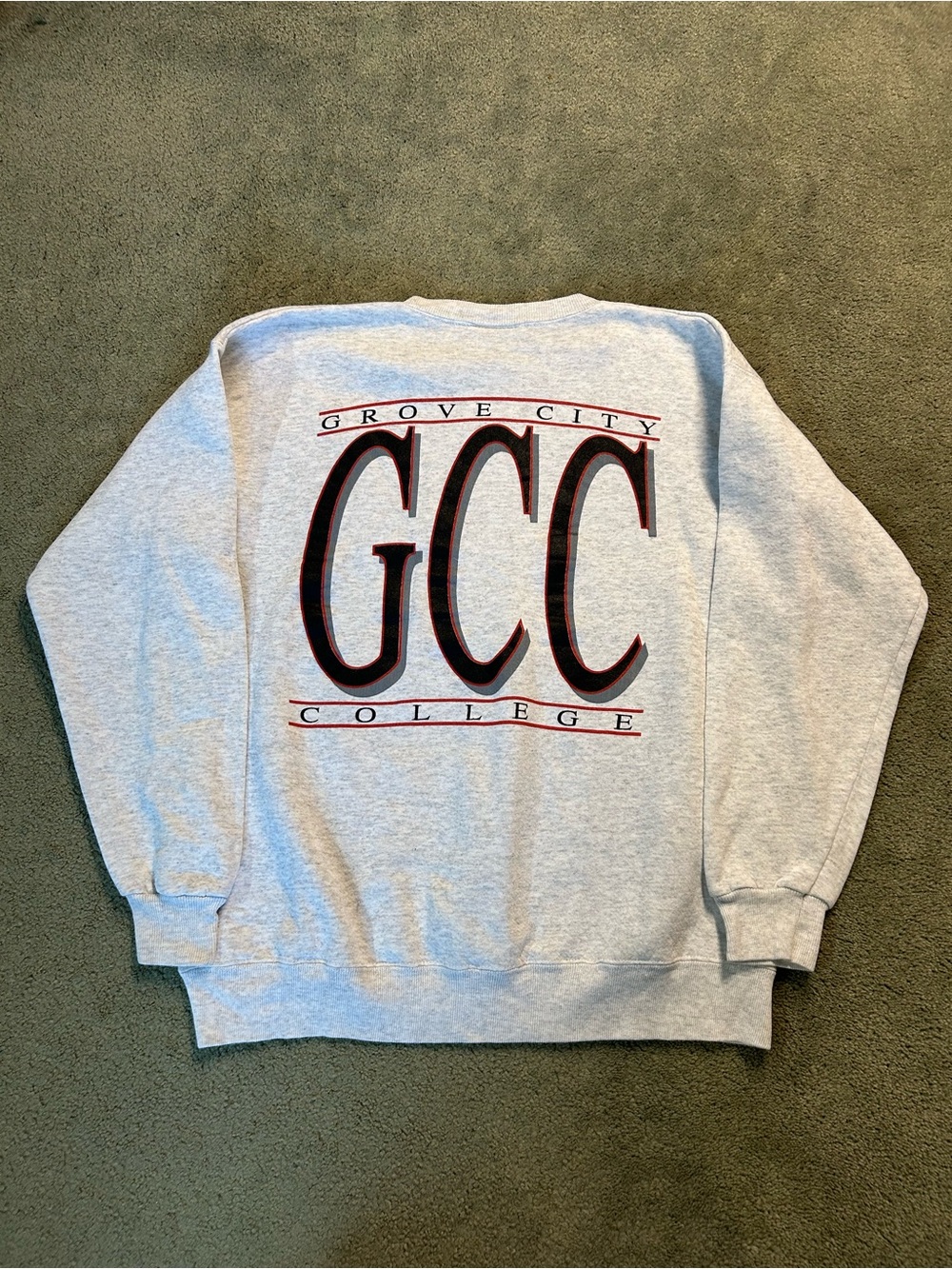 Vintage 90s Jansport Grove City College Big Print Crewneck Sweatshirt Size Large